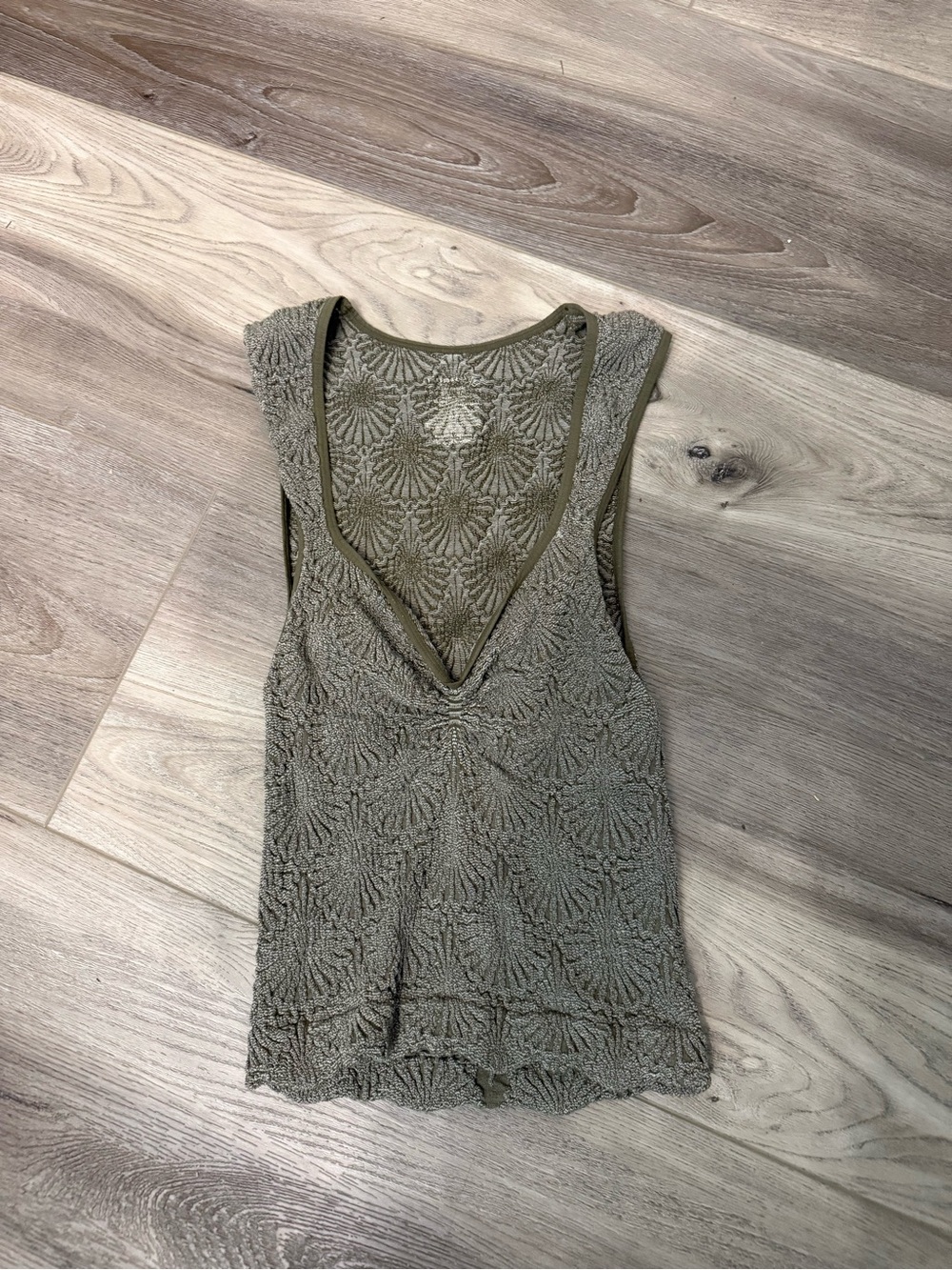 Free People Crochet V-Neck Tank